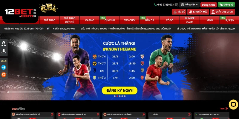 12bet thể thao sở hữu tỷ lệ kèo cạnh tranh toàn cầu