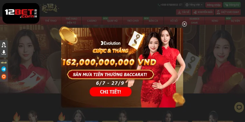 Giao diện livestream sắc nét Ultra HD tại sảnh Casino Evolution