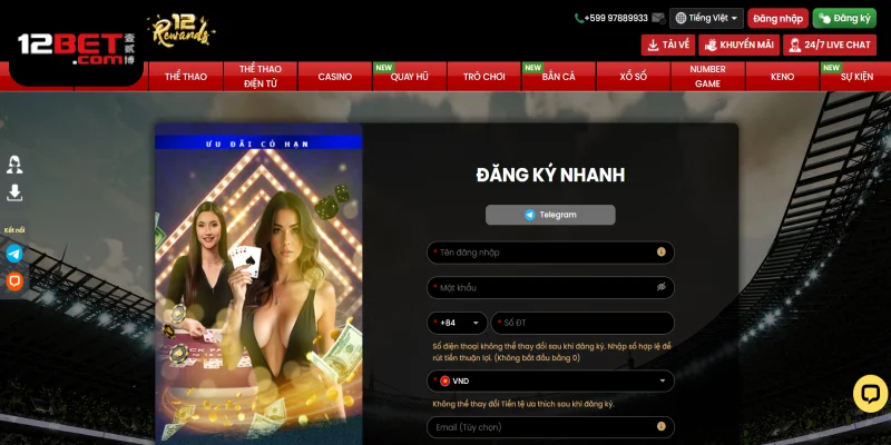 Hướng dẫn đăng ký 12bet kích hoạt tài khoản thành viên